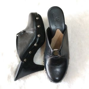 Cole Haan Kenna Black Leather Mules